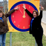 United Way clock sticker